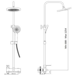 Душевая стойка Haiba HB24590 хром